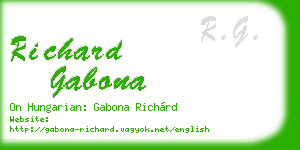 richard gabona business card